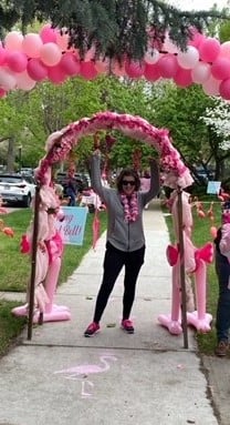 Mossman Law Office staffer at Flock Cancer event