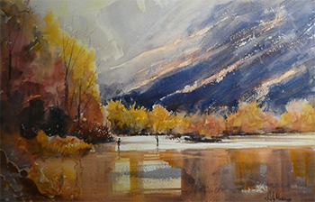 Painting by Hugh Mossman
